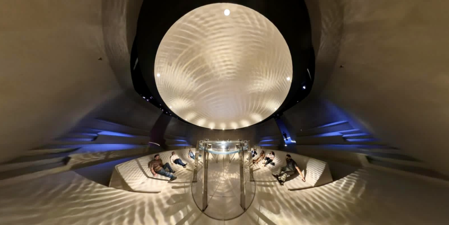 Sound and light meditation.